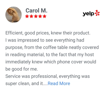 Carol M. review on yelp for ABQ Phone Repair